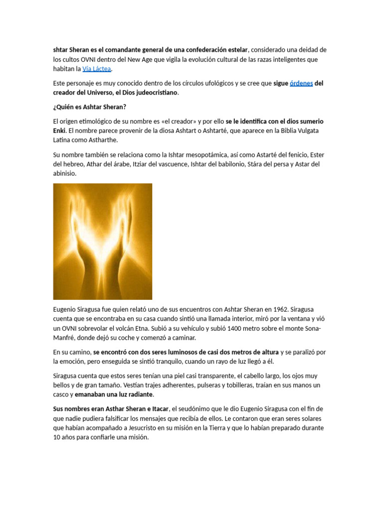 Ashtar Sheran: Comandante Estelar y Contactos | PDF