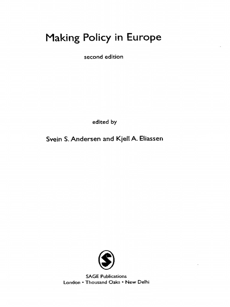 Making Policy in Europe | PDF | Economics | Economies
