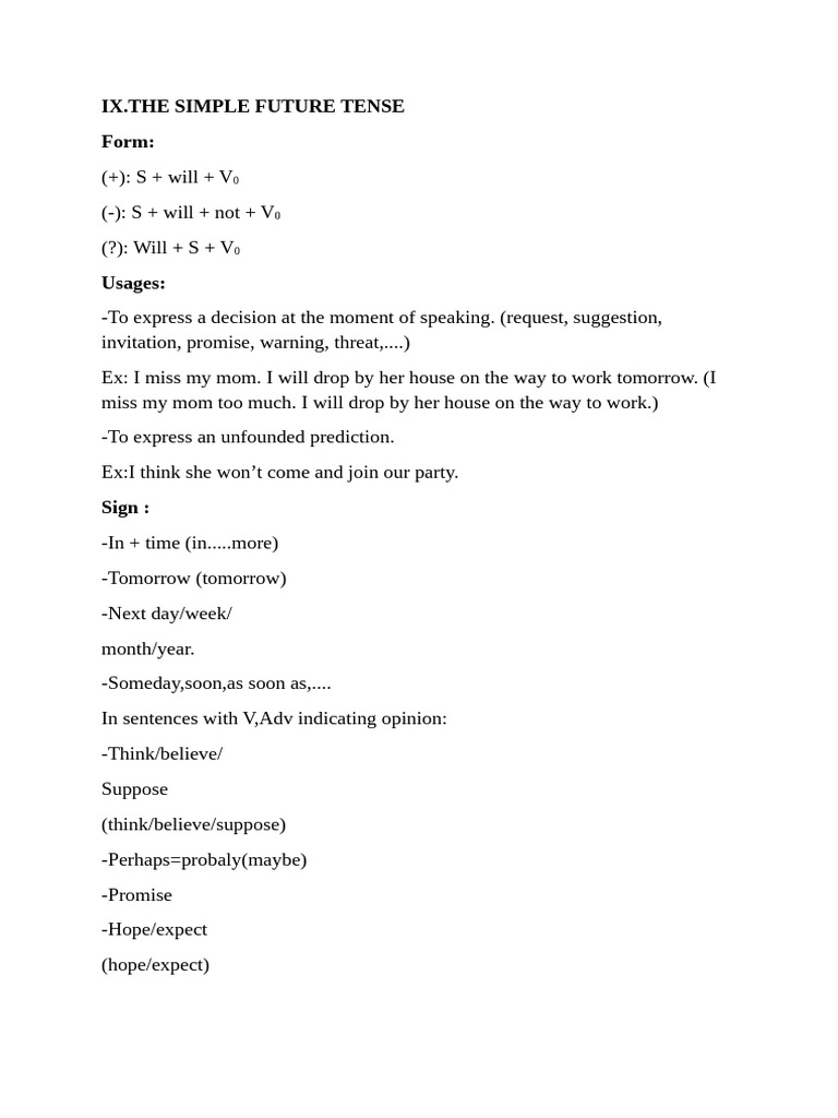 Tense | PDF