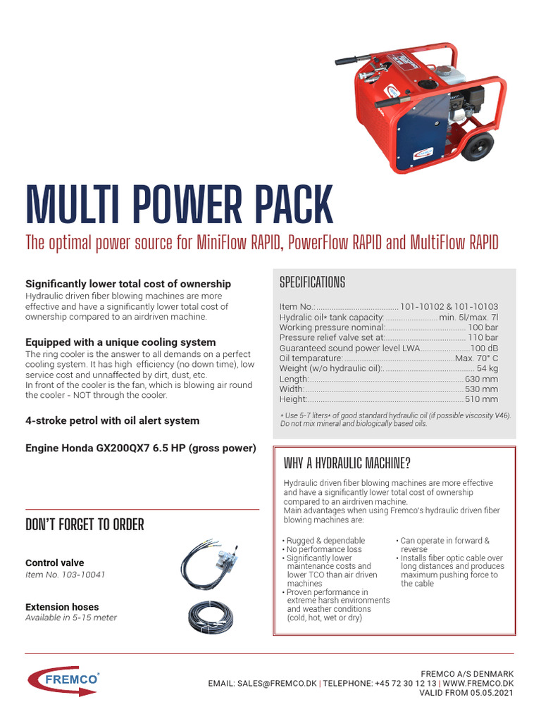 Hydraulic MultiPower Pack 20.09.21 | PDF | Optical Fiber | Equipment
