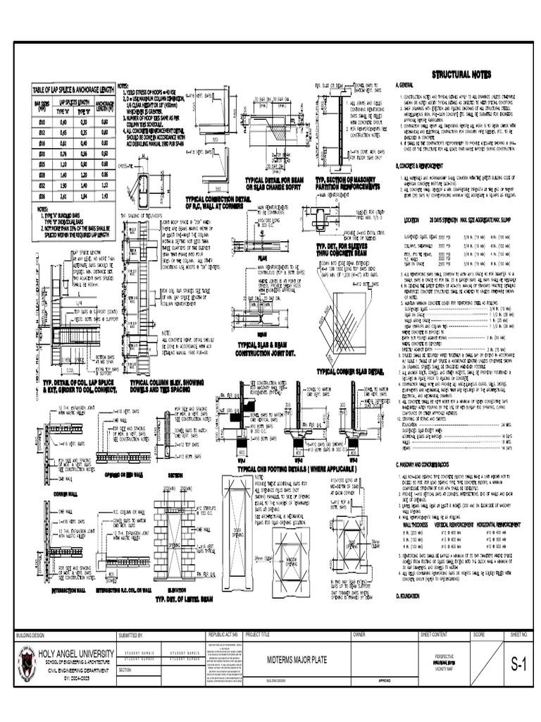 Building Design Plans and Specifications | PDF | Beam (Structure ...