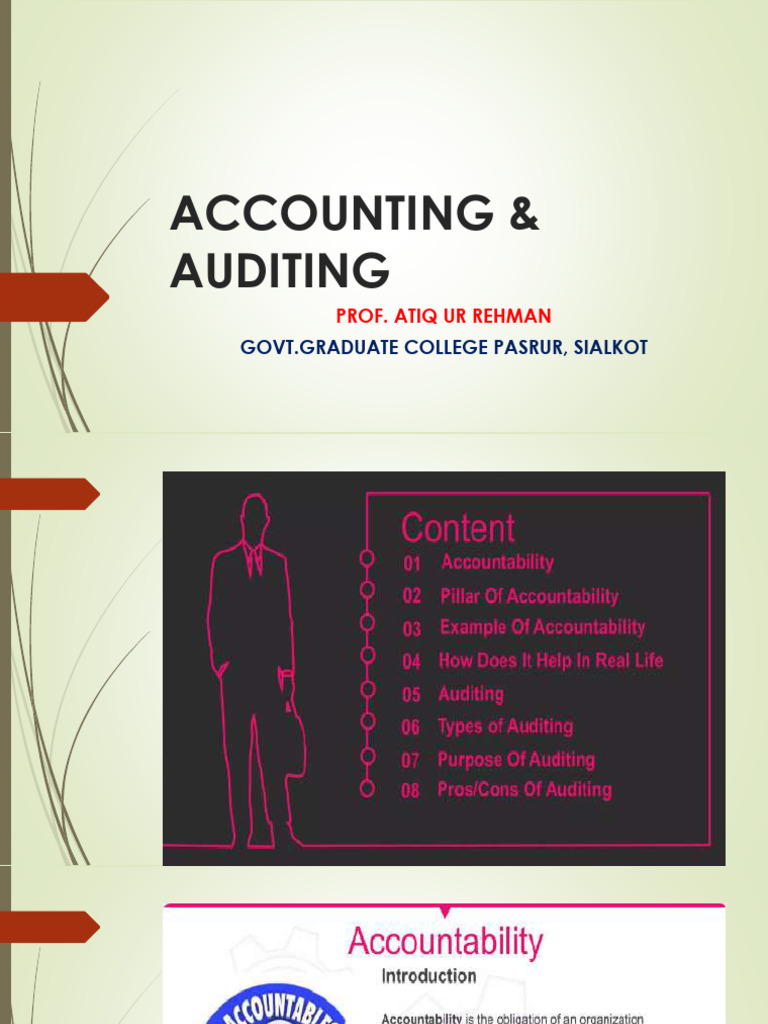 Accounting & Auditing | PDF