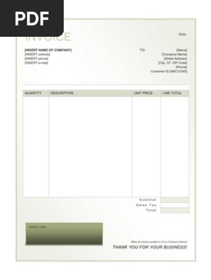 Invoice Template Blank