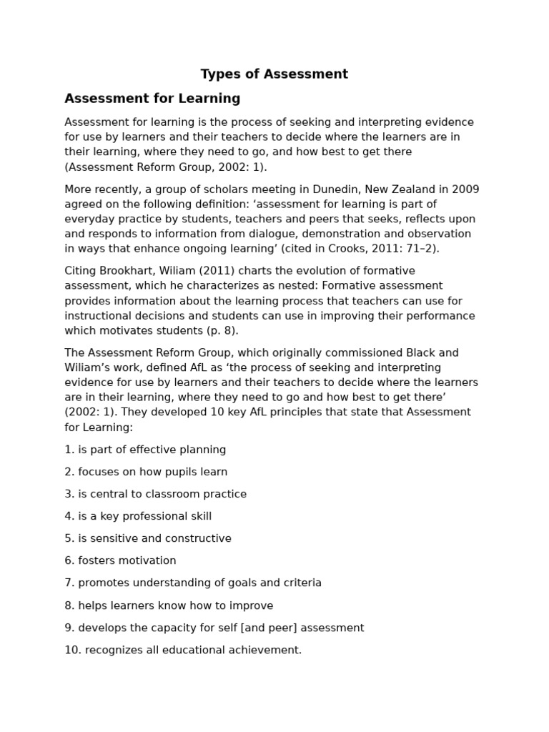Understanding Assessment Types in Education | PDF | Educational ...