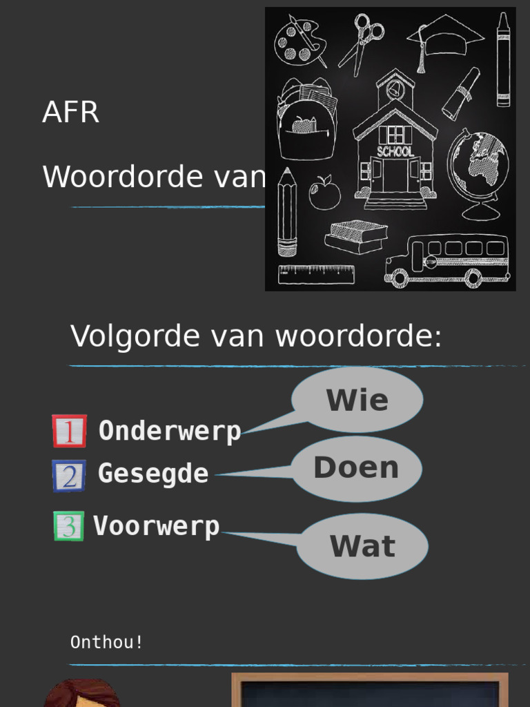 Woordorde Onderwerp Voorwerp Gesegde Eb6548c12b6e | PDF