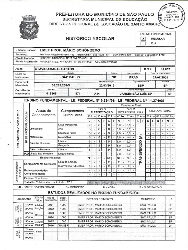 Historico Escolar 240625 202932 | PDF