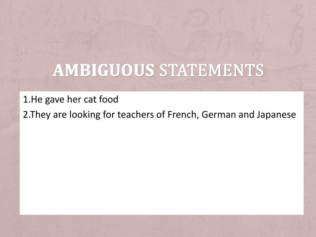 Ambiguous Statements PDF