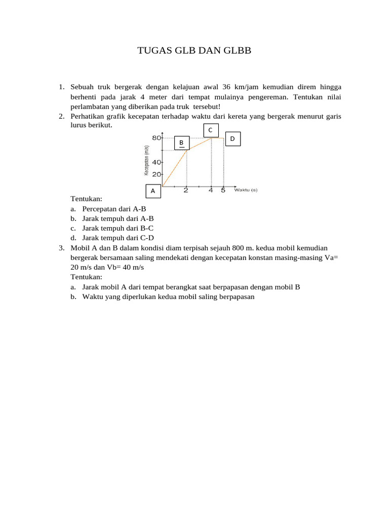Tugas 2 GLB Dan GLBB | PDF