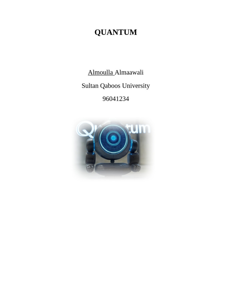 Quantum Robot: Design & Specs Overview | PDF | Mechanical Engineering