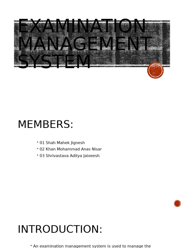 Examination Management System Overview | PDF