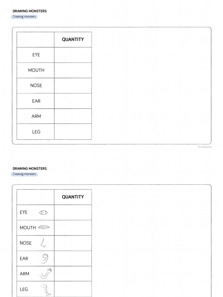 Monster Drawing Guide: Features List | PDF
