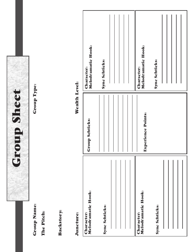 Group Sheet | PDF