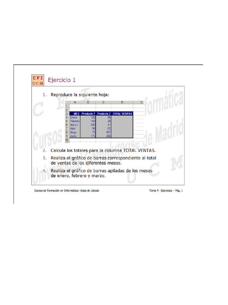 Taller de Informática: Gráficos en Excel | PDF