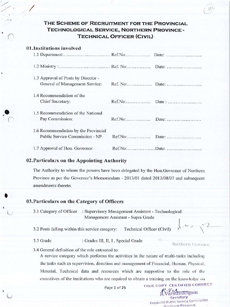 SOR - TO (Civil) | PDF