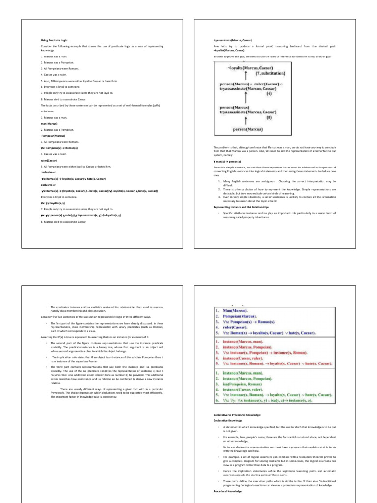 Unit III | PDF | Knowledge Representation And Reasoning | First Order Logic