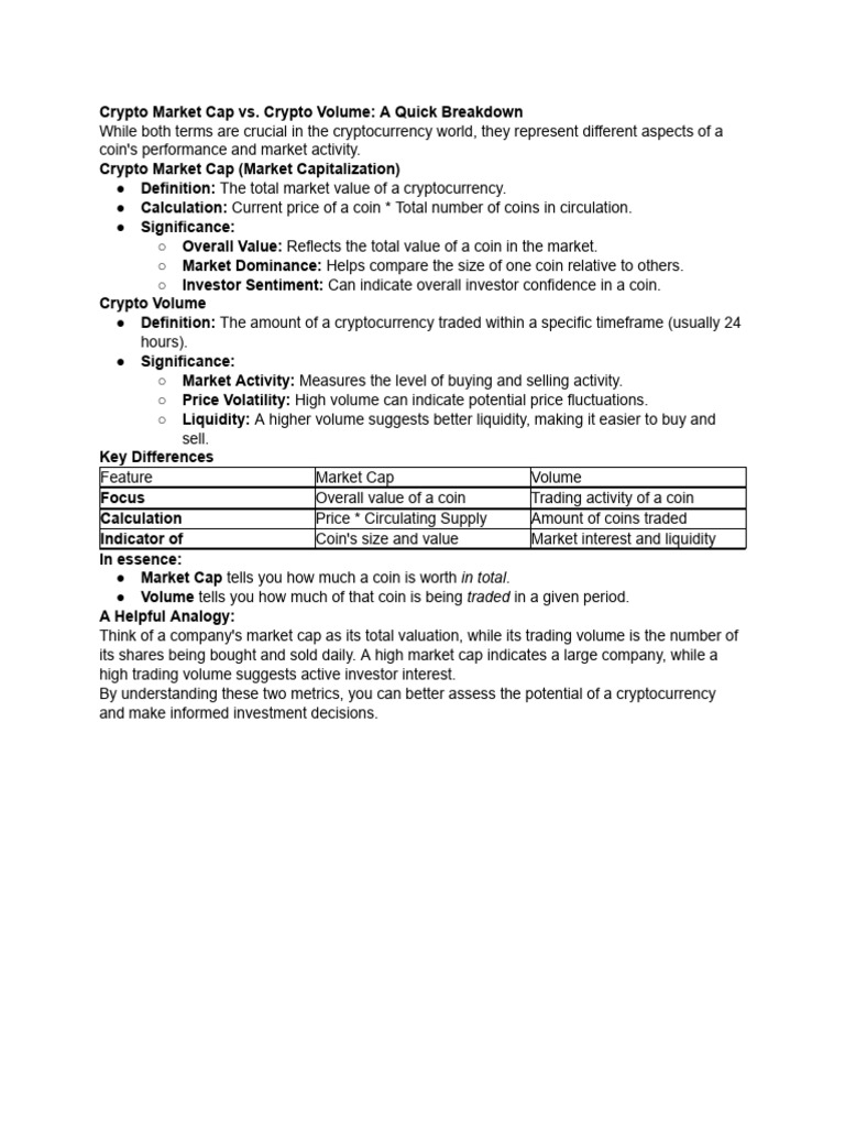 Crypto Metrics for Investors | PDF