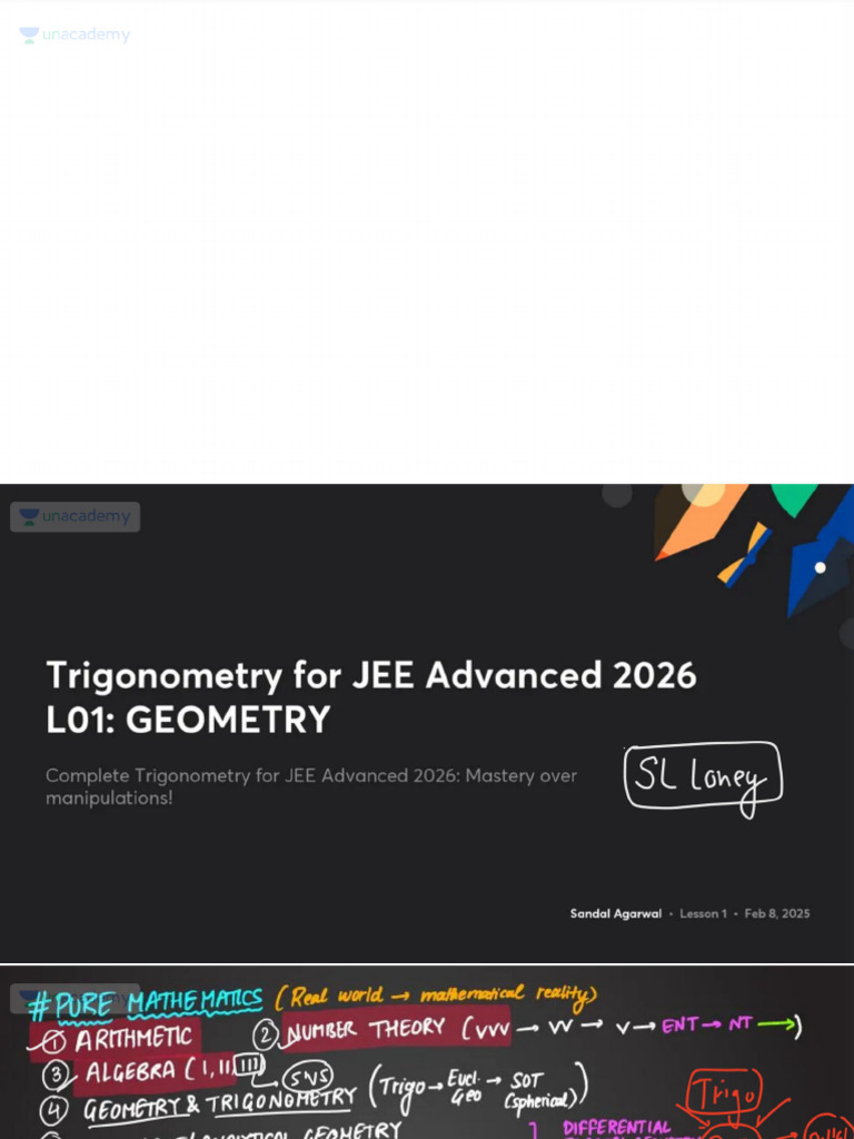 Trigonometry For JEE Advanced 2026 L01 GEOMETRY With Anno | PDF