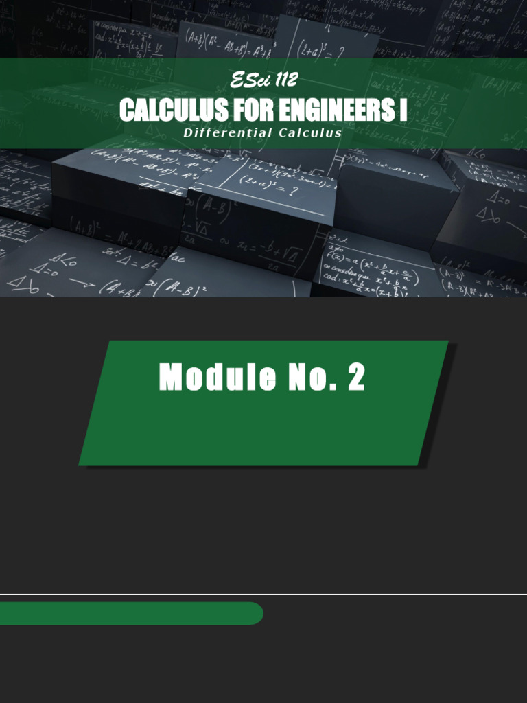 Module No. 2 Lesson 2.1 | PDF | Derivative | Calculus