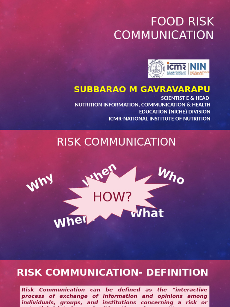 Food Safety Risk Communication Guide | PDF | Risk | Hazards