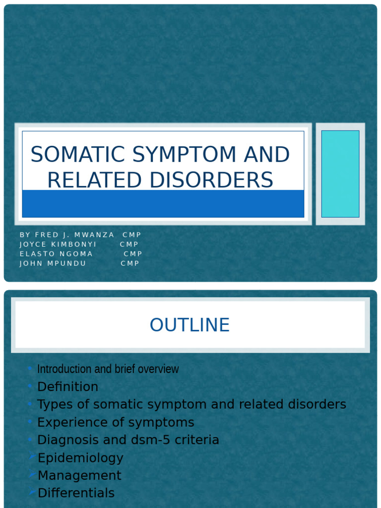 Somatic Symptom and Related Disorders | PDF | Mental Disorder | Major ...