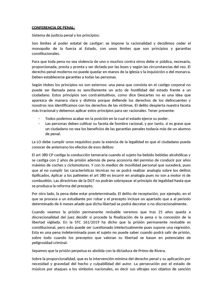 Principios del Sistema de Justicia Penal | PDF | Castigos | Derecho penal