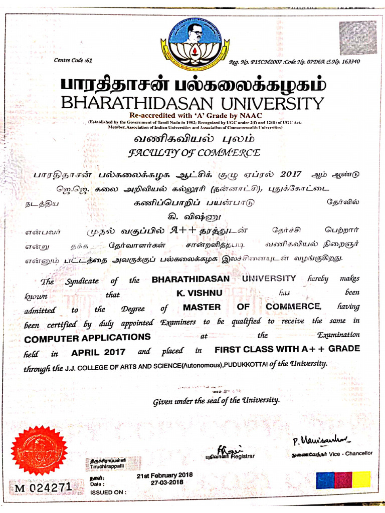 Mcom Degree | PDF
