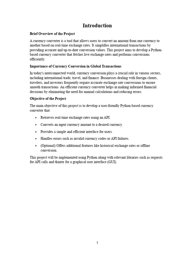 Python Currency Converter Project | PDF | Exchange Rate | Command Line ...