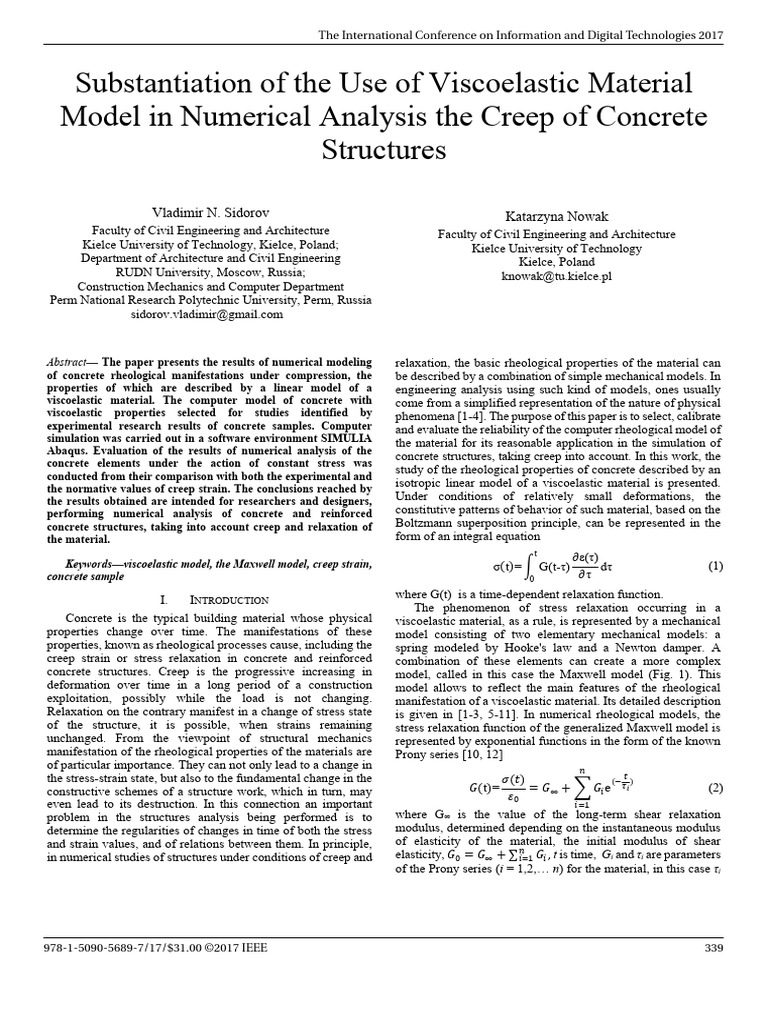 2017-Substantiation of the Use of Viscoelastic Material Model in ...