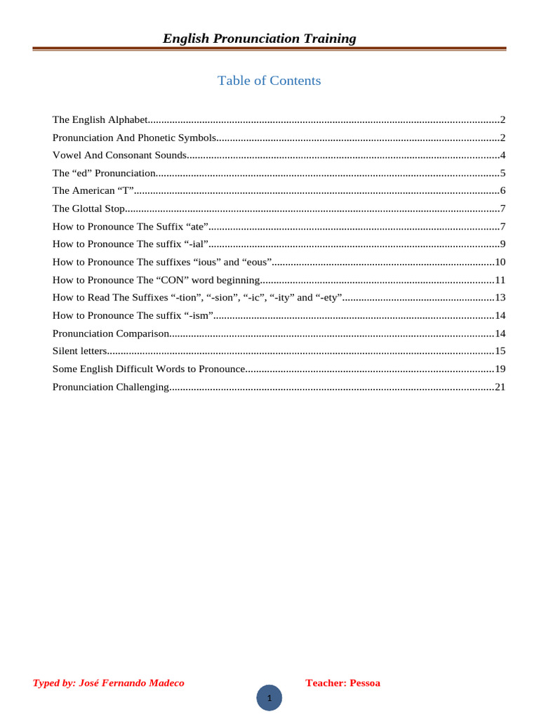 English Pronunciation Guide | PDF | Stress (Linguistics) | English Language