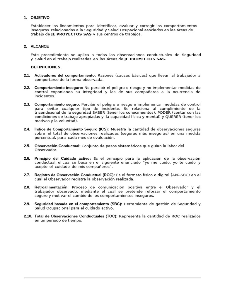Seguridad y Comportamiento en el Trabajo | PDF | Comportamiento ...