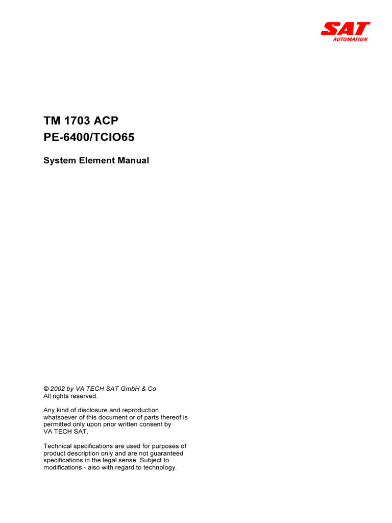 Governor Cpu PE-6400 - TCIO65 - SEHB (E) | PDF | Programmable Logic ...