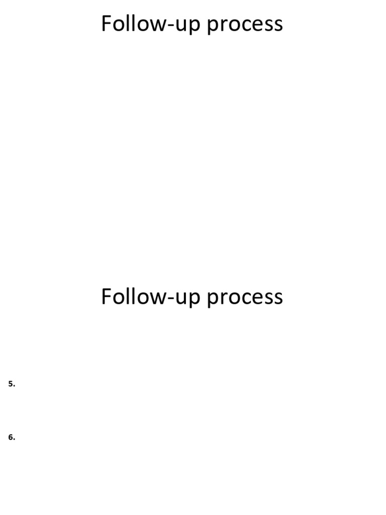 3. Follow-up Process | PDF | Business