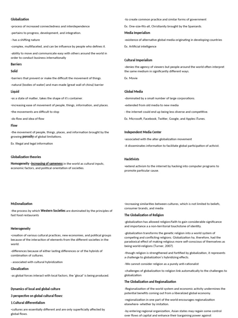 Globalization - Docx Updated 1 | PDF | Globalization | Free Trade