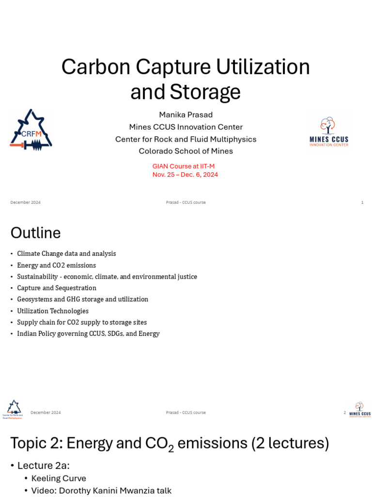Carbon Capture Utilization and Storage Overview | PDF | Greenhouse Gas ...