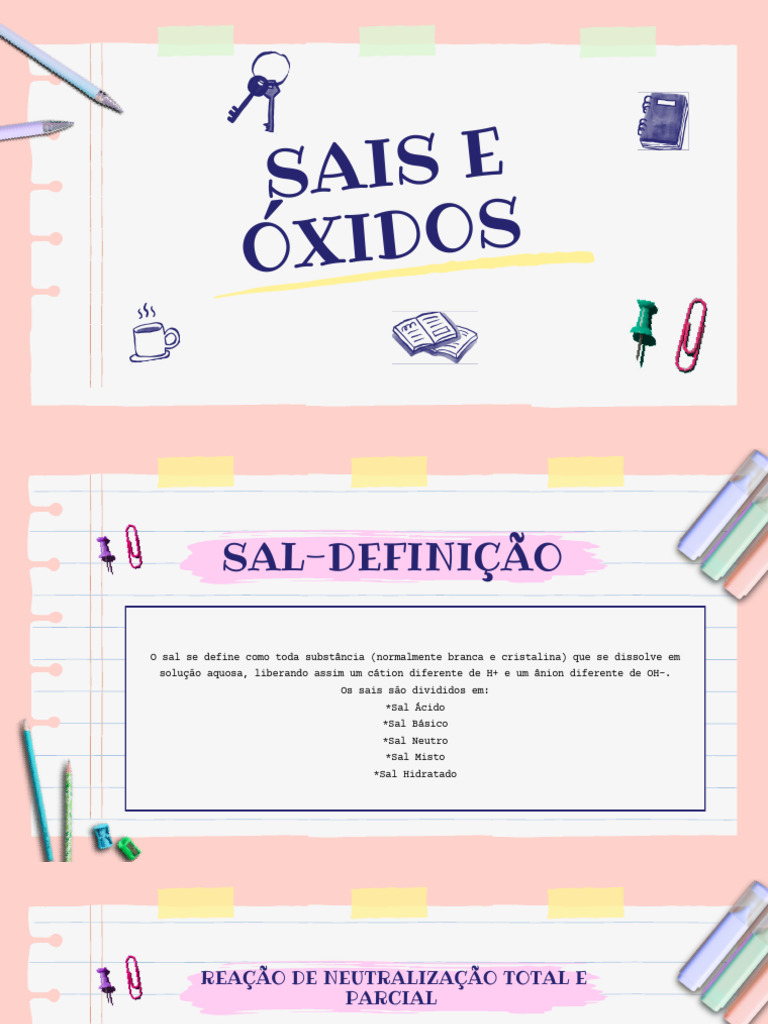 Sais e Óxidos - 20240819 - 105152 - 0000 | PDF | Sal (Química) | Poluição