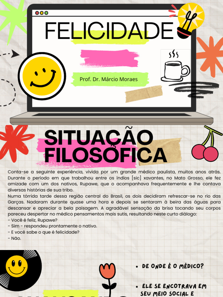 Reflexões sobre Felicidade e Vida | PDF | Felicidade | Pensamento