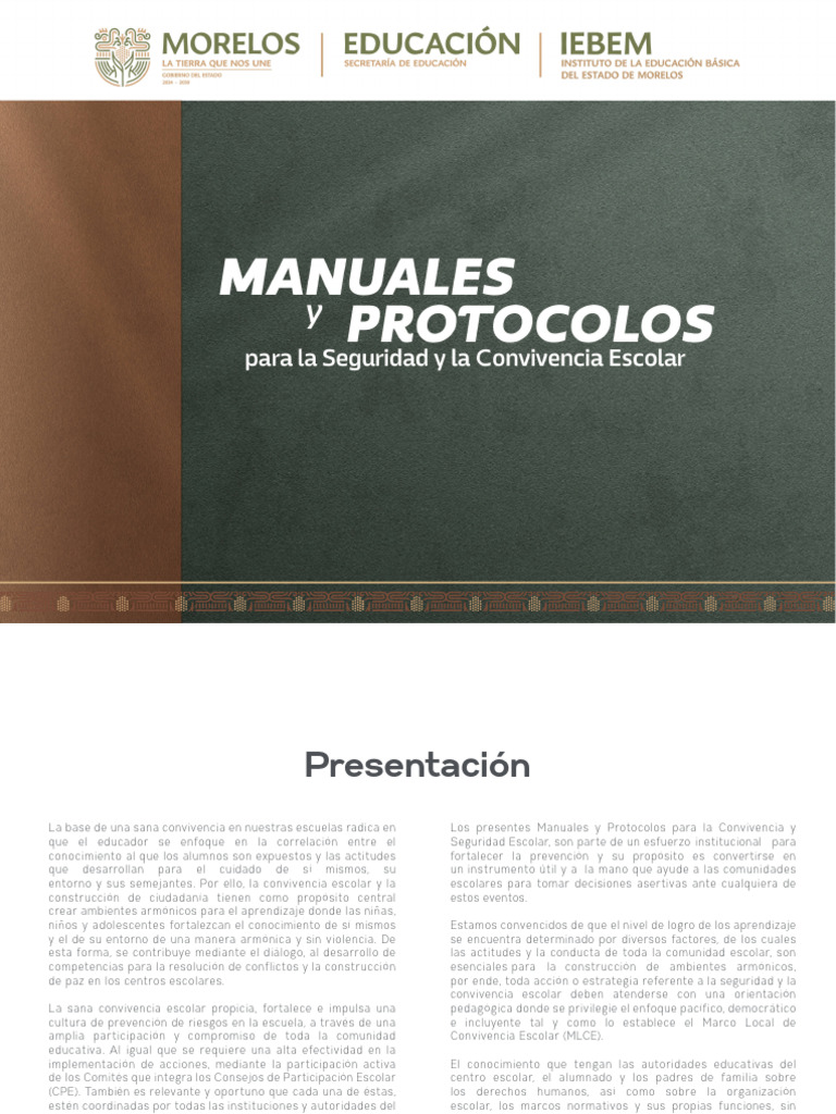 Protocolos de Convivencia y Seguridad Escolar | PDF | Abuso infantil ...