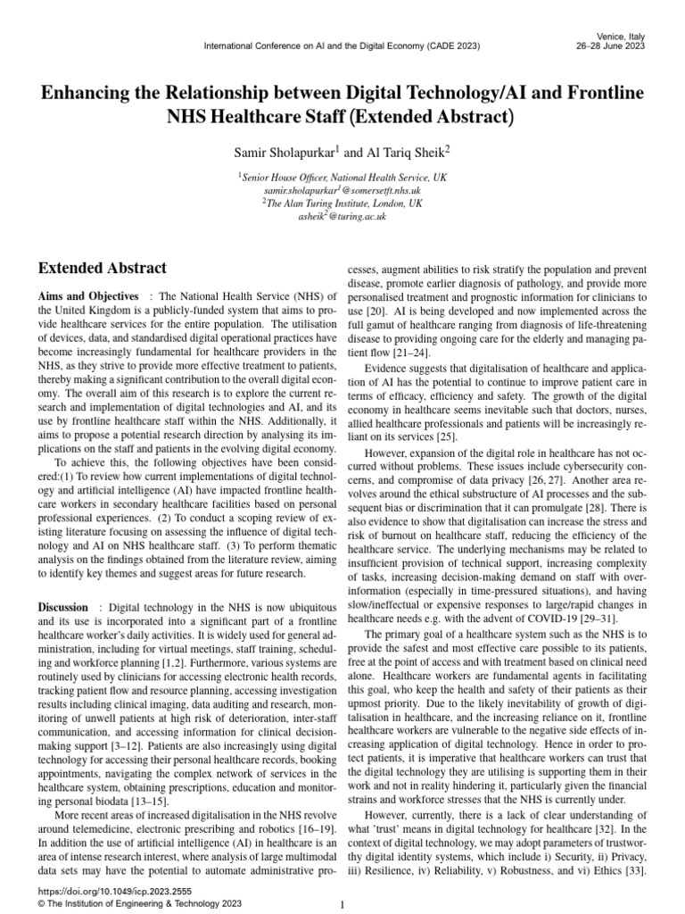 Enhancing The Relationship Between Digital Technology AI and Frontline ...