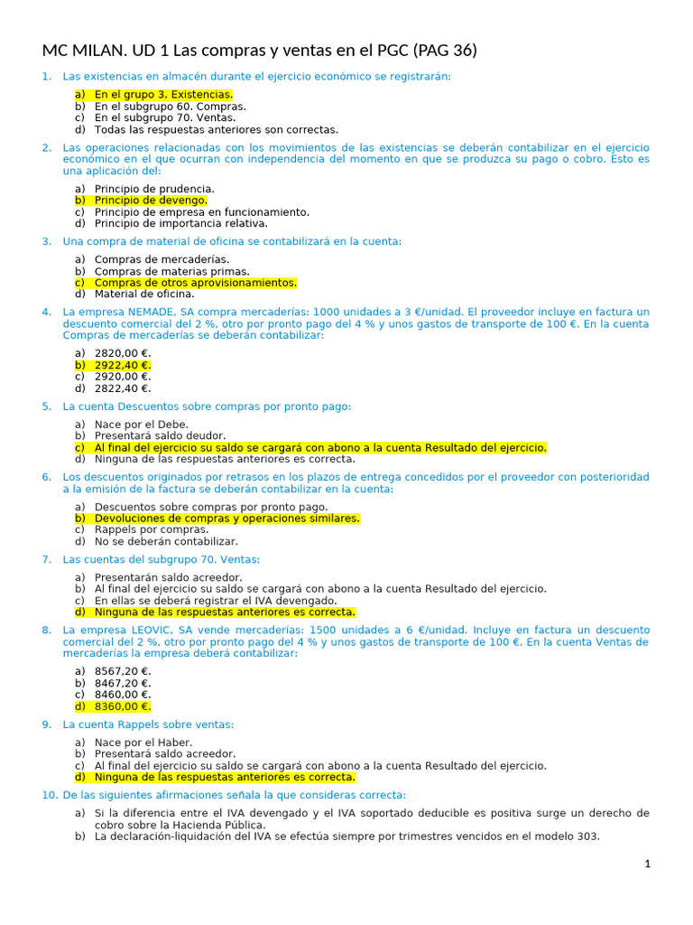 Contabilidad de Compras y Ventas en PGC | PDF | Factura | Impuesto al ...