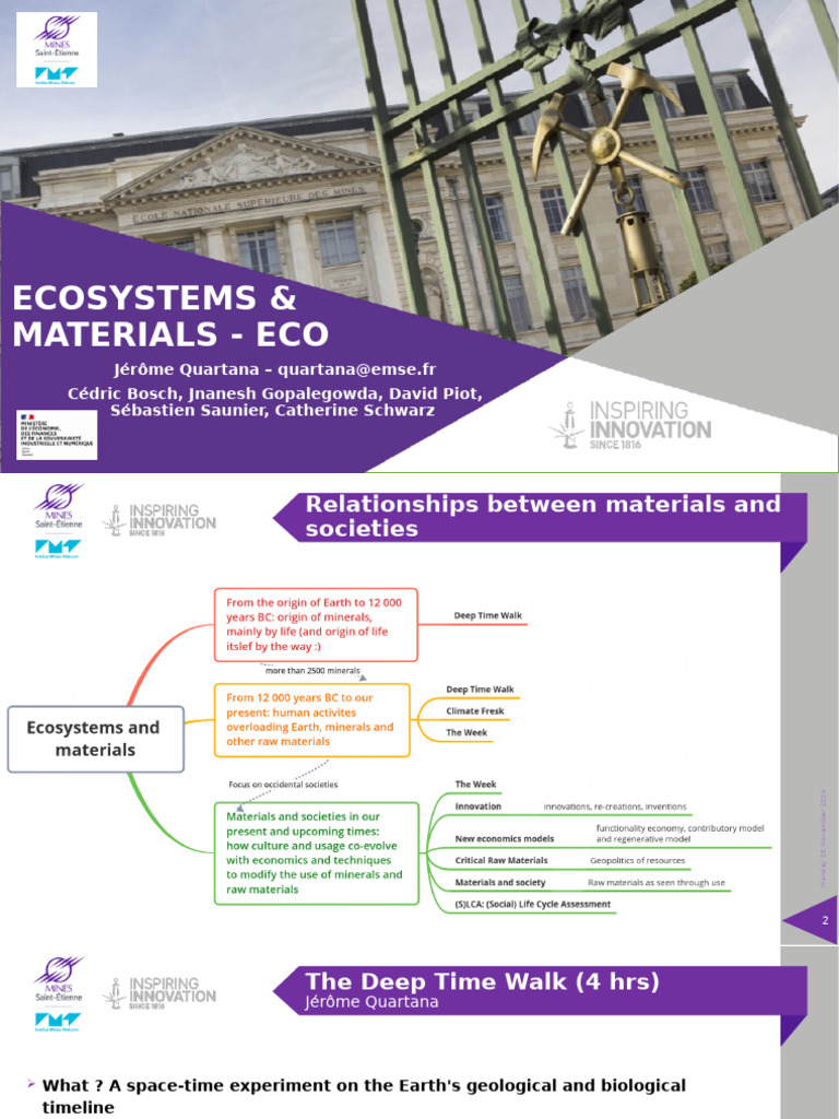 Ecosystems and Materials Overview - 2024september | PDF | Life Cycle ...
