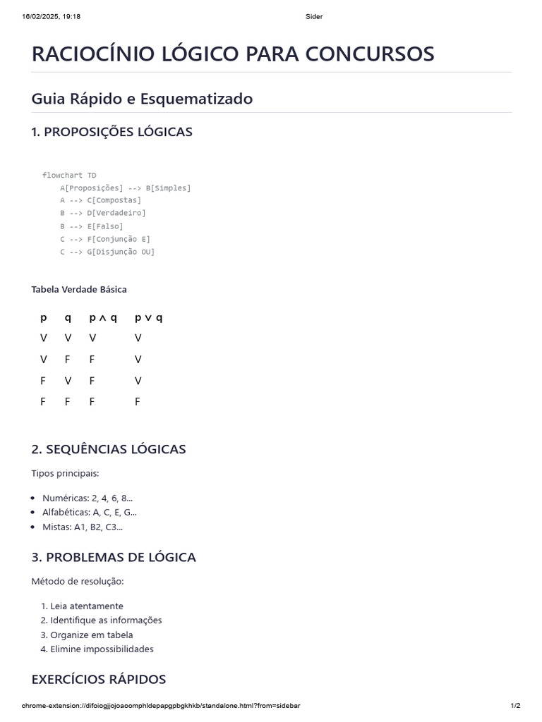 Raciocínio Lógico para Concursos | PDF