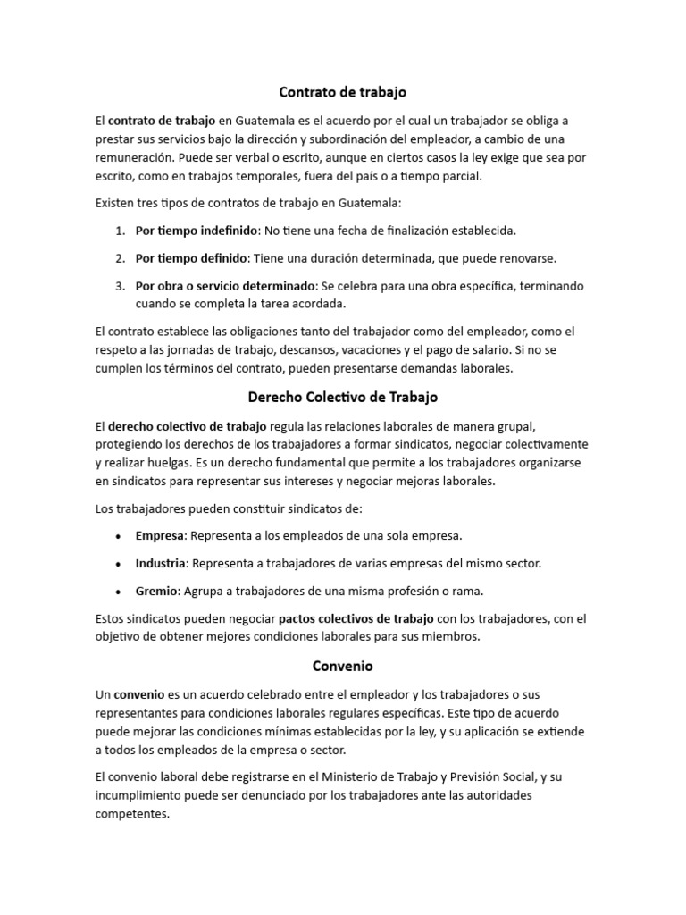 Resumen 2 Segundo Parcial | PDF | Derecho laboral | Labor