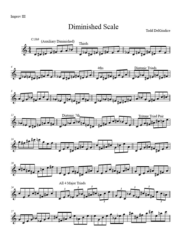 Diminshed Scale | PDF