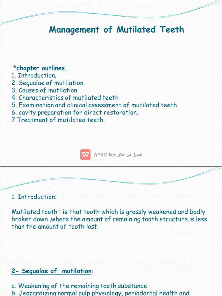 Cavity Preparation for Amalgam Restoration | PDF | Dentistry Branches ...