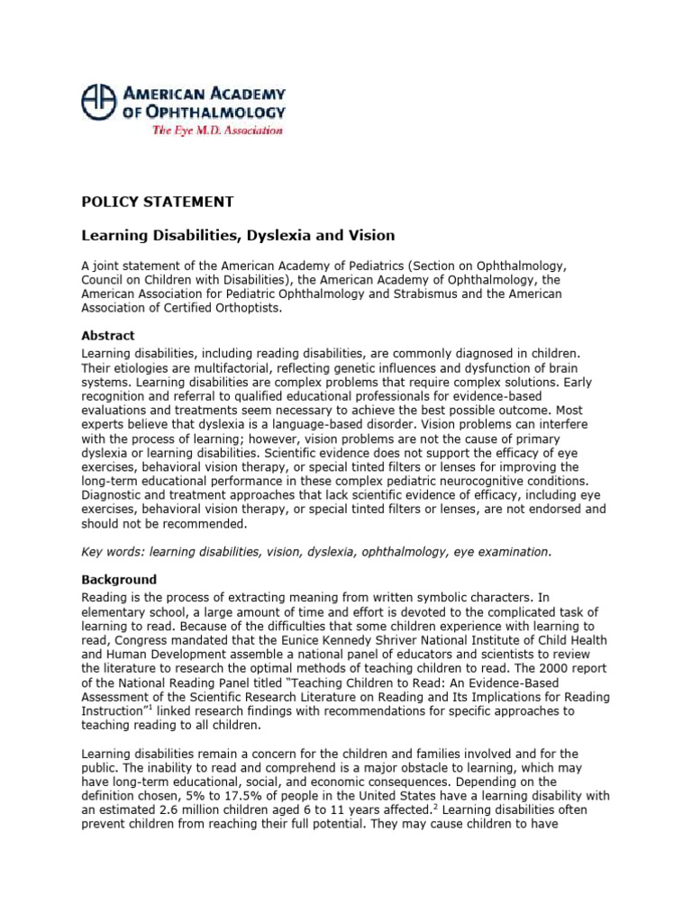 Learning Disabilities and Dyslexia Insights | PDF | Dyslexia | Learning ...