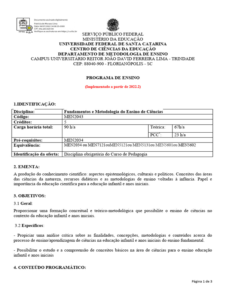 Metodologia do Ensino de Ciências | PDF | Science | Pedagogia