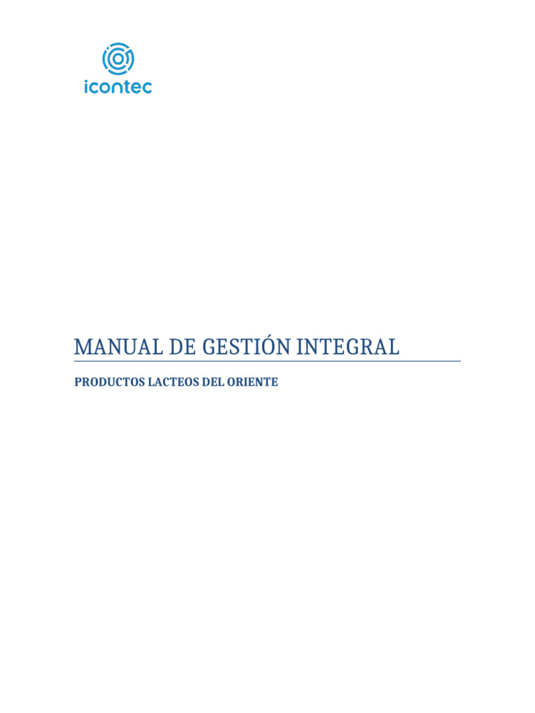 22VE01-V2 Anexo 1 Manual de Gestion Integral | PDF | Calidad (comercial ...
