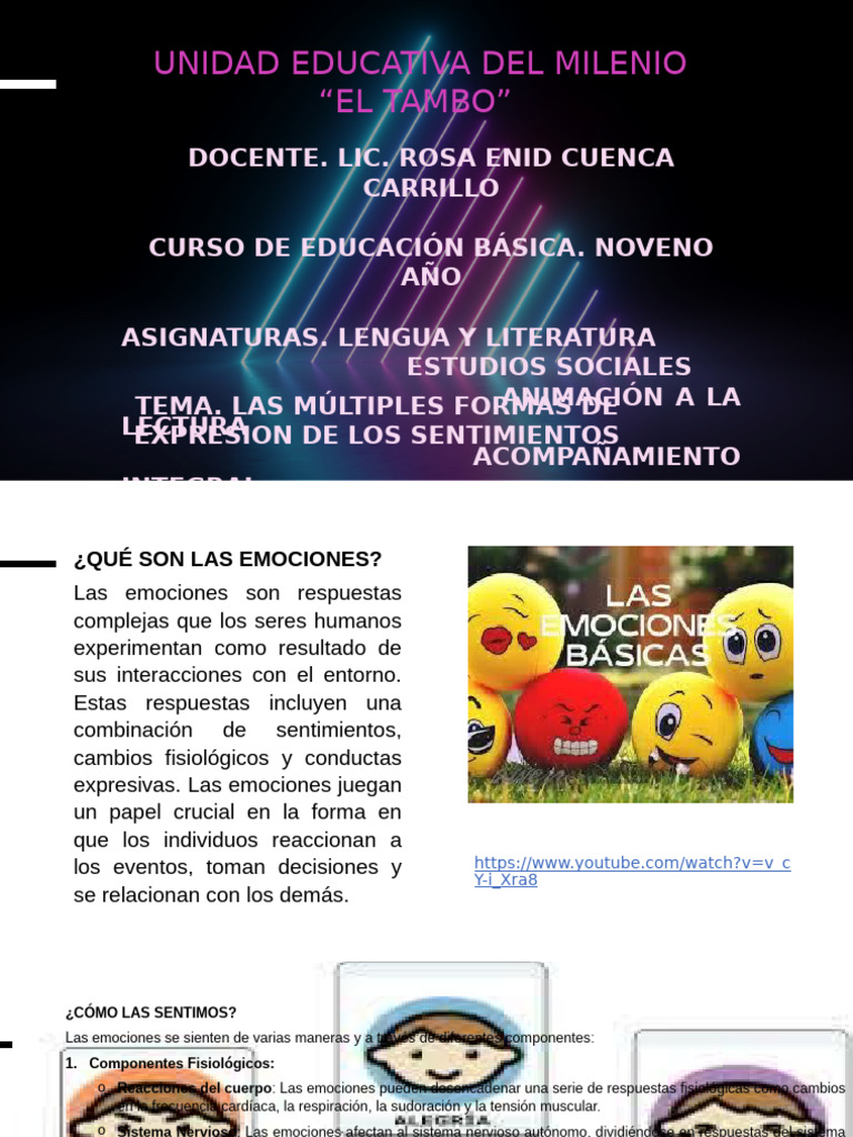 Expresión de Sentimientos y Emociones | PDF | Las emociones | Expresión ...