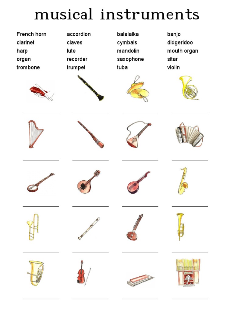 List of Musical Instruments | PDF