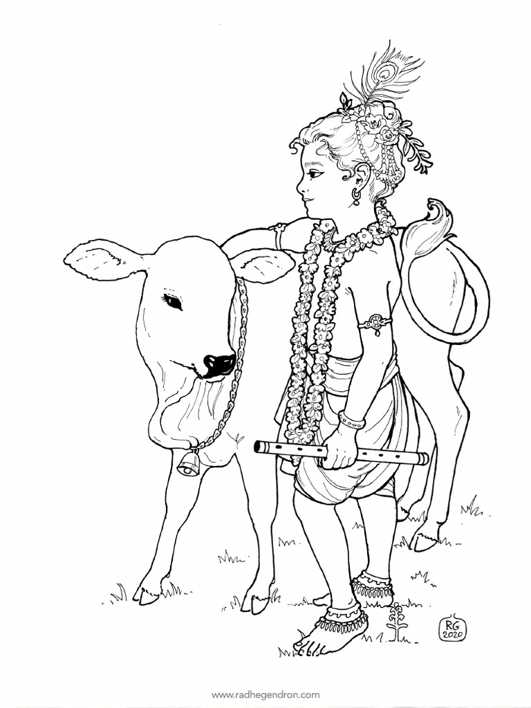 Gopal With His Calf Painting | PDF